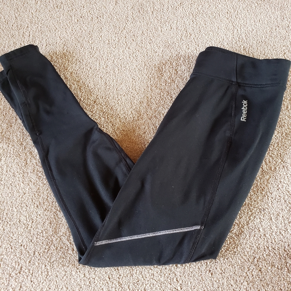 Reebok Leggings Womans Size Small Black Exercise Pants